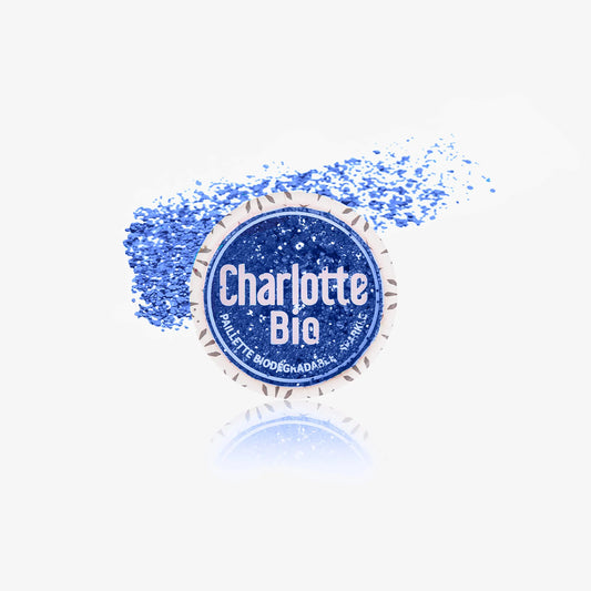 Paillettes visage biodégradables bleu Charlotte Bio