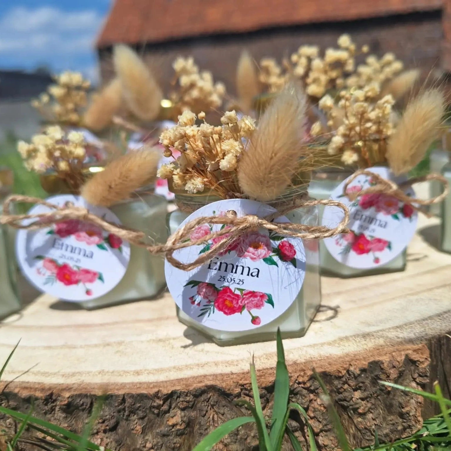 Mini bougie événement fait mains