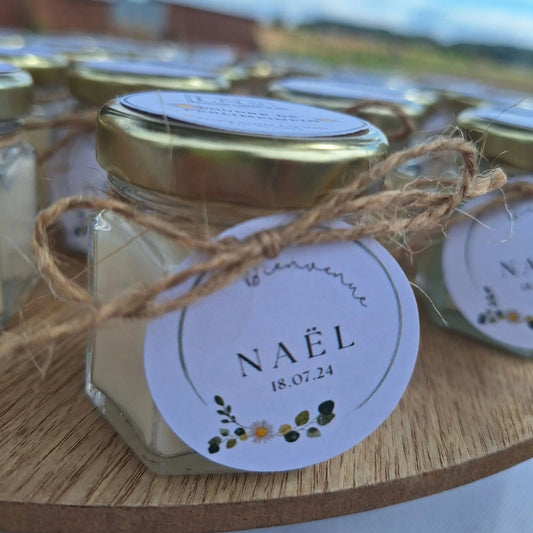 Mini bougie événement fait mains