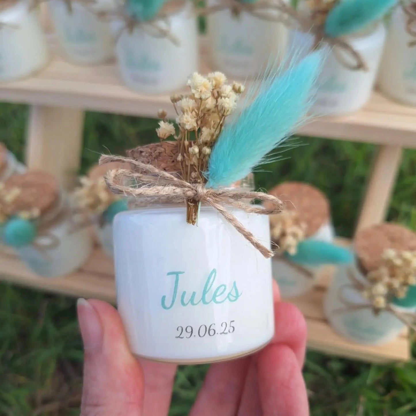Mini bougie événement fait mains