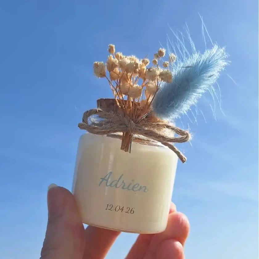 Mini bougie événement fait mains