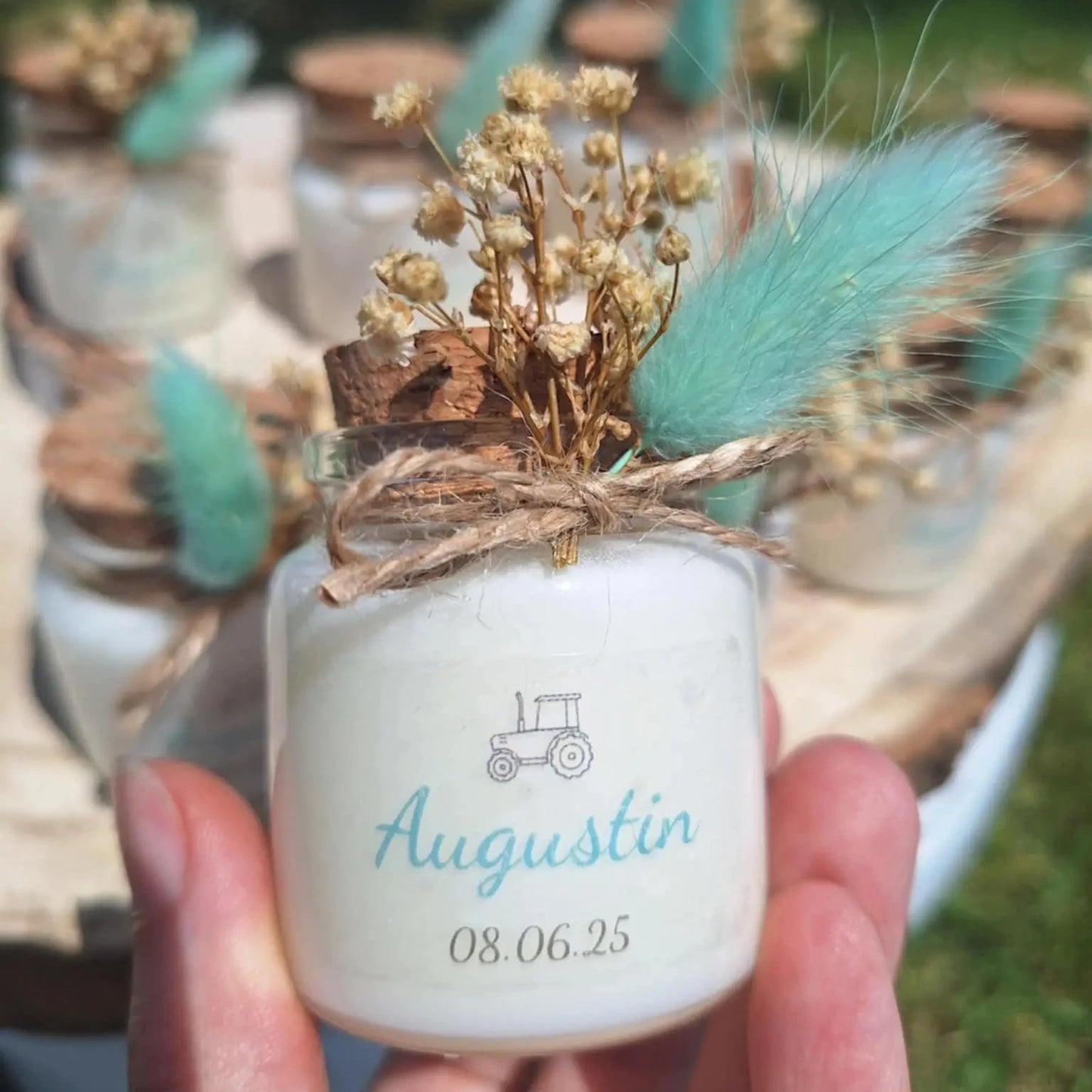 Mini bougie événement fait mains