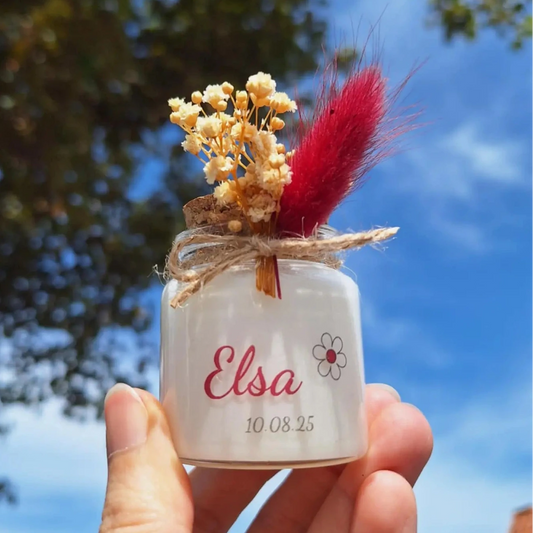 Mini bougie événement fait mains