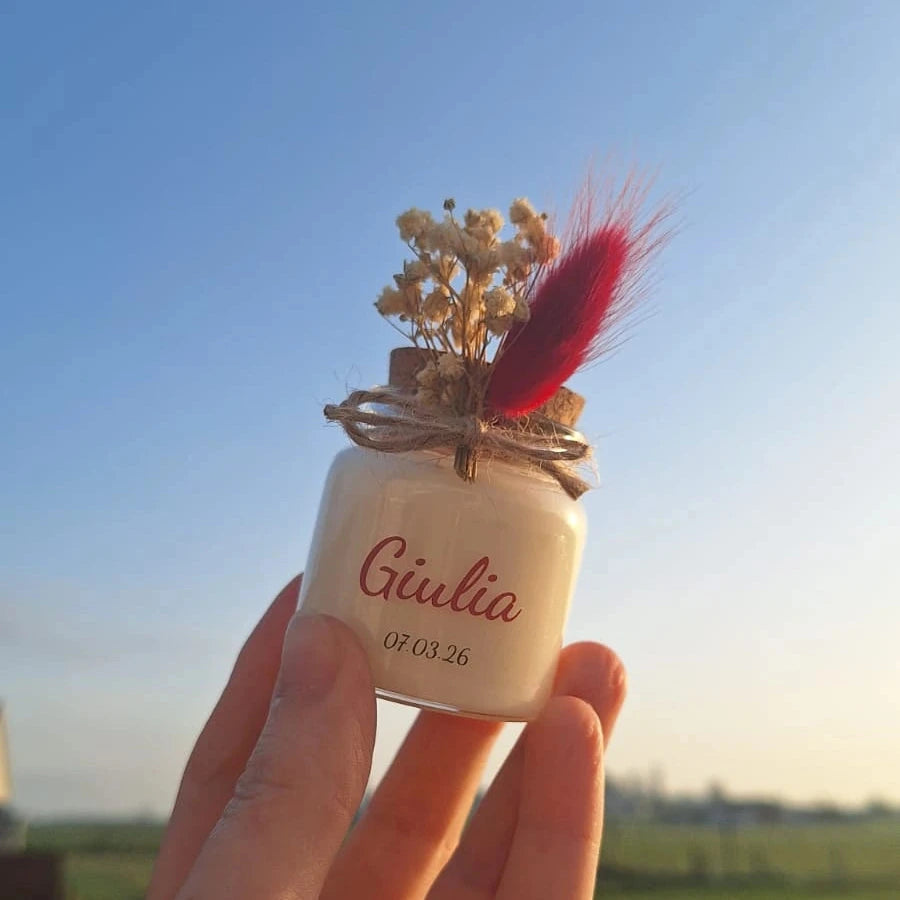 Mini bougie événement fait mains