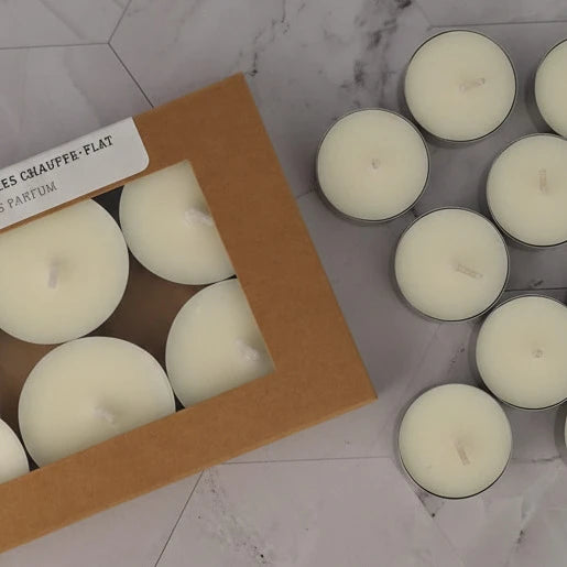 Bougies chauffe-plat cire végétale mèche coton naturelles