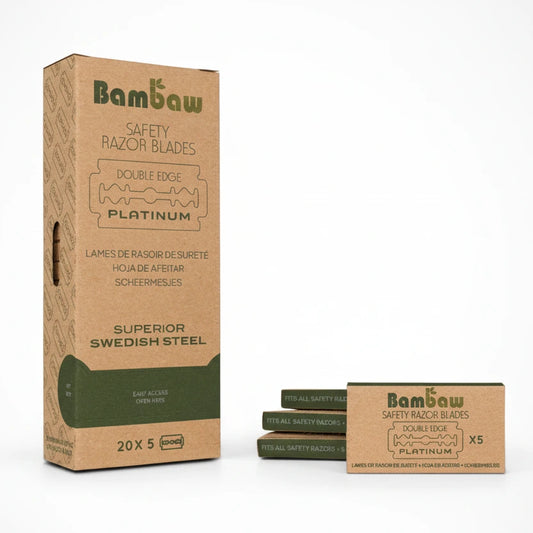 Pack de 5 lames de rasoir de sécurité Bambaw zéro déchet LN Cosmétique