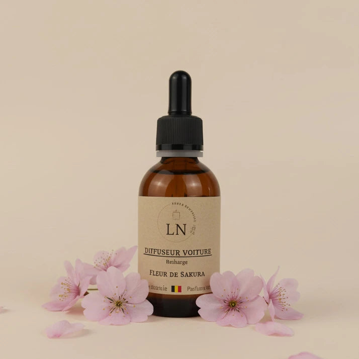 Recharge diffuseur voiture naturel fleur de sakura LN Cosmétique