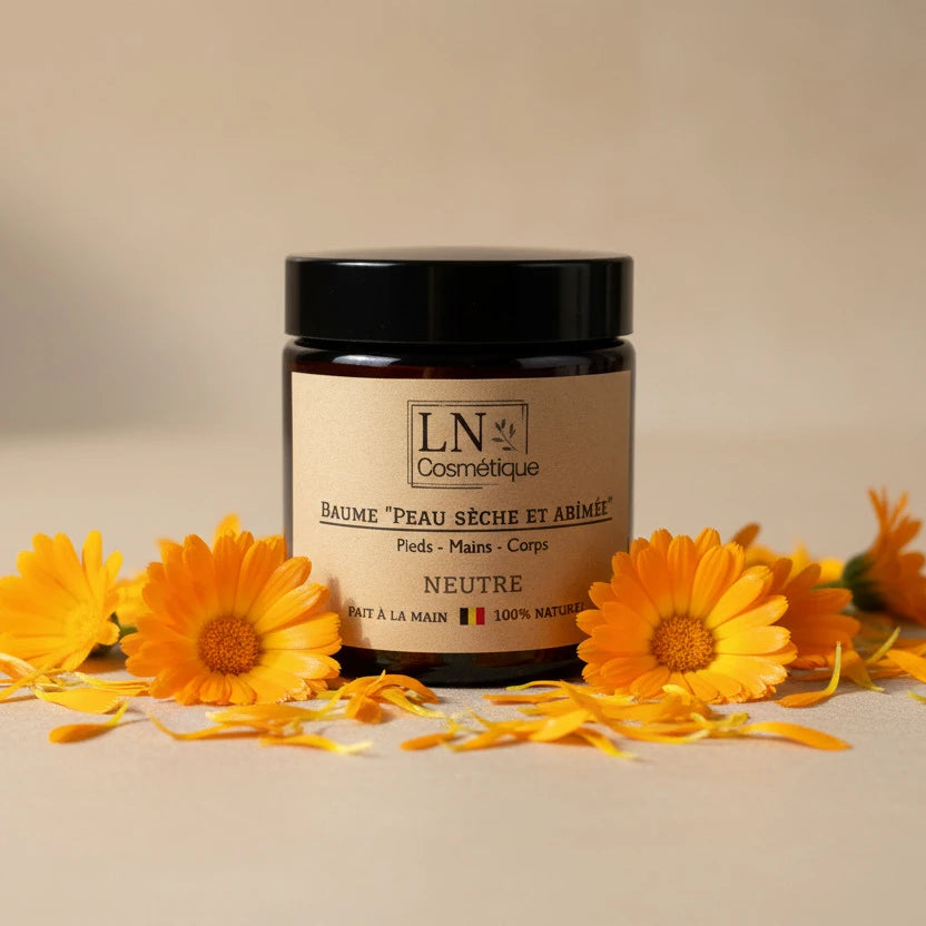 Baume peau sèche abîmée neutre karité calendula calophylle LN Cosmétique