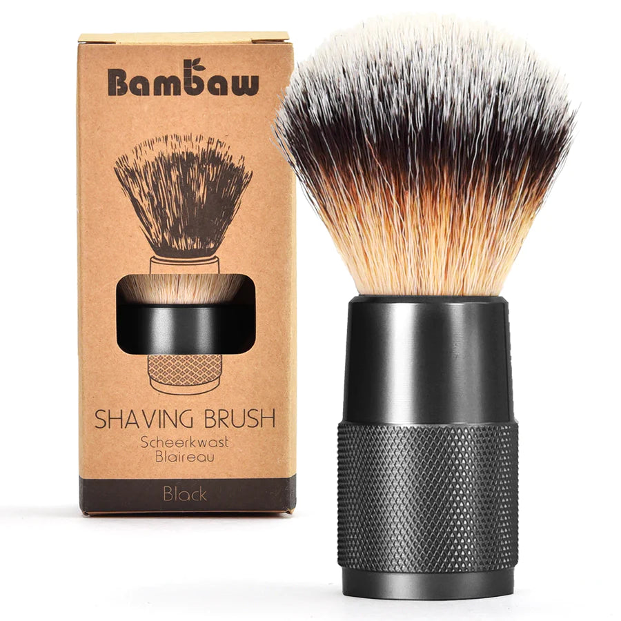 Blaireau de rasage végan noir Bambaw zéro déchet