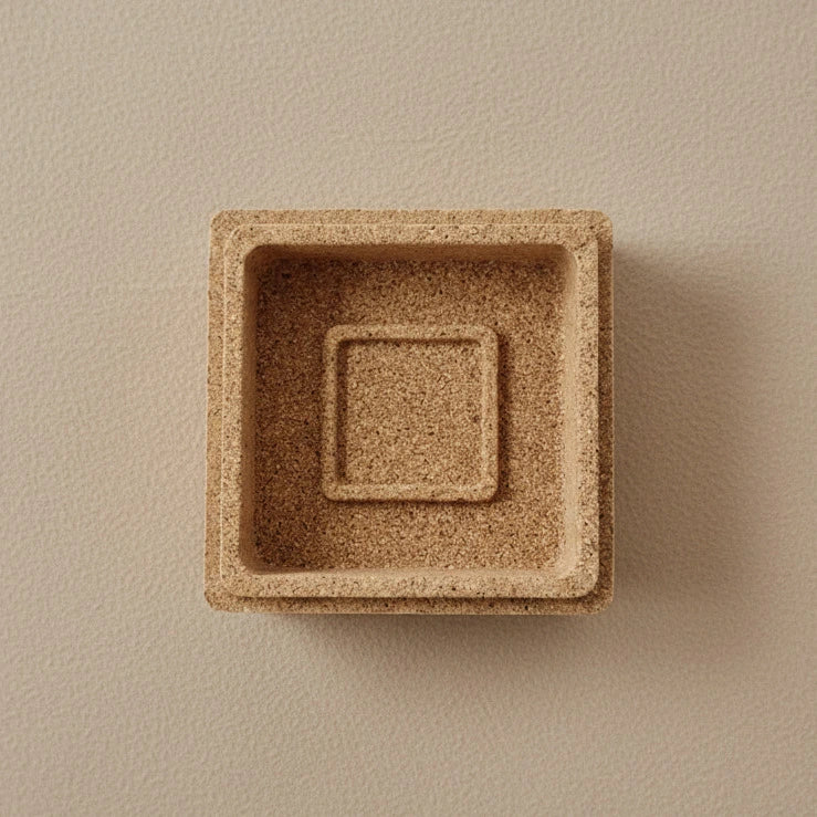 boite a savon en liège naturel ouverte vide LN Cosmétique