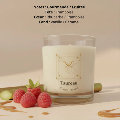 Bougie parfumée astro signe Taureau cire de soja naturelle LN Cosmétique