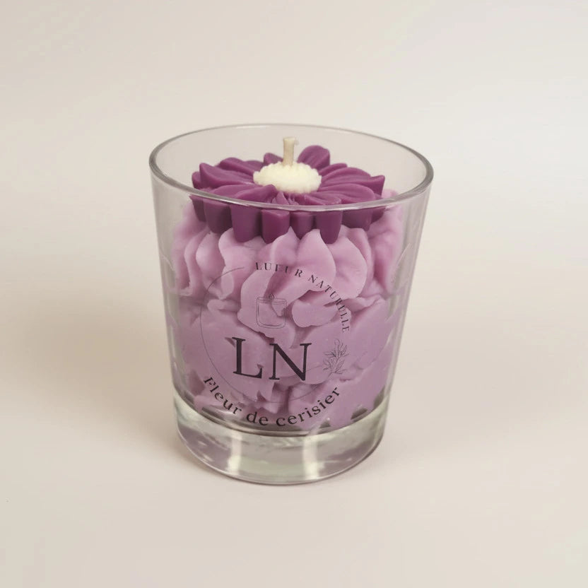 bougie parfumée fleur de cerisier fleur