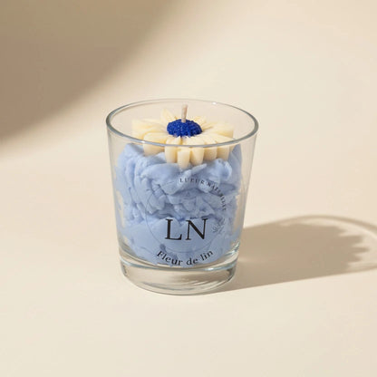 bougie parfumée fleur de lin fleur LN Cosmétique