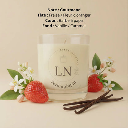 Bougie parfumée cire de soja perlimpinpin LN Cosmétique