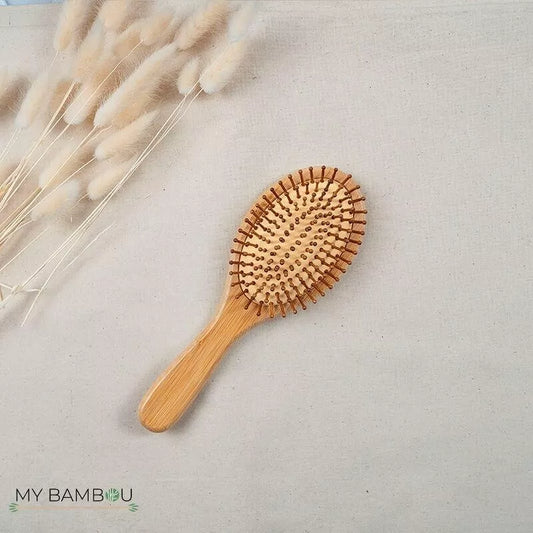 Brosse à cheveux bambou naturel 100% écologique zéro déchet LN Cosmétique