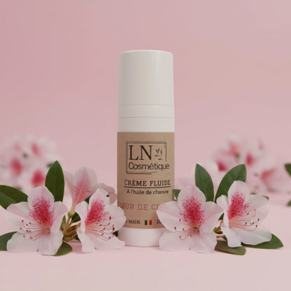 Crème hydratante parfum fleur de cerisier huile de chanvre bio LN Cosmétique format visage