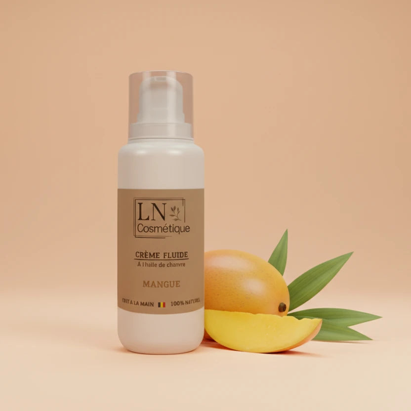 Crème hydratante huile chanvre bio mangue format corps LN Cosmétique