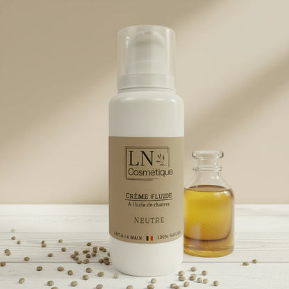 Crème hydratante huile chanvre bio neutre format corps LN Cosmétique