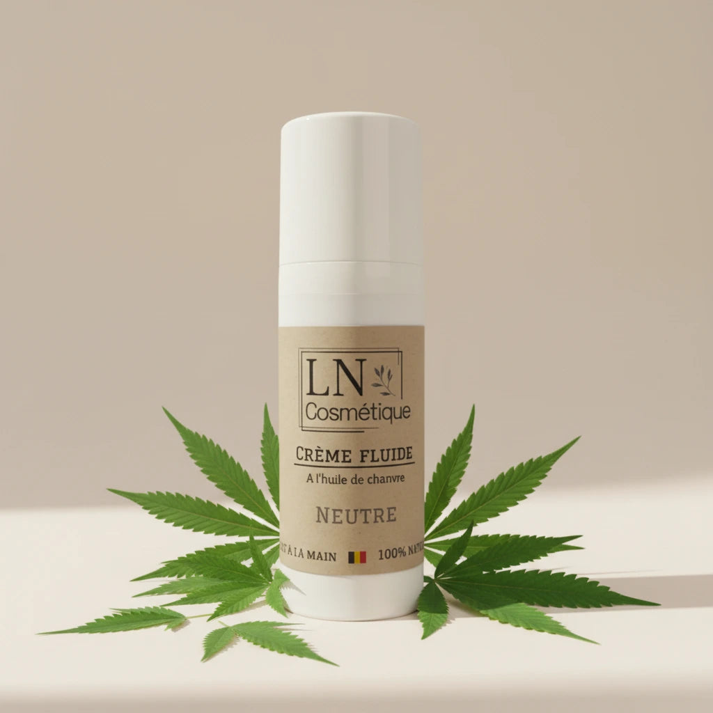 Crème hydratante neutre huile de chanvre bio LN Cosmétique format visage