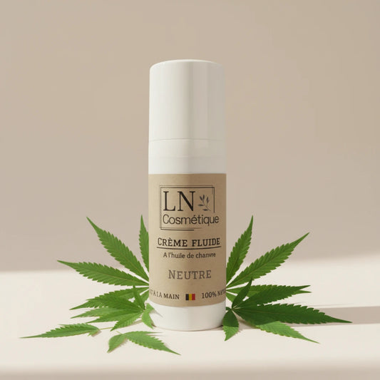 Crème hydratante neutre huile de chanvre bio LN Cosmétique format visage