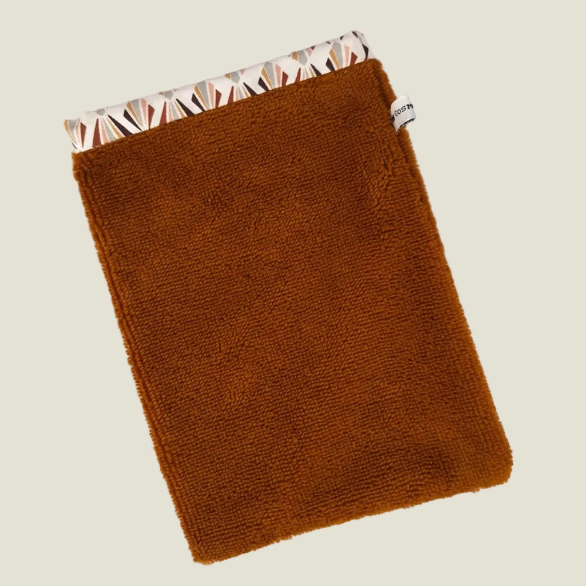 Gant de toilette bambou artisanal terracotta LN Cosmétique