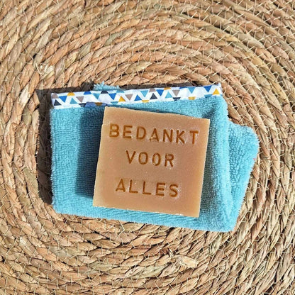 savon message personnalise - bedankt voor alles