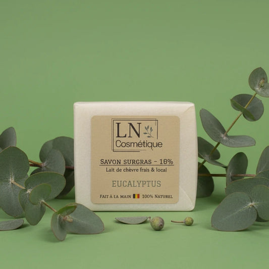 Savon au lait de chèvre parfum eucalyptus LN Cosmétique saponifié à froid