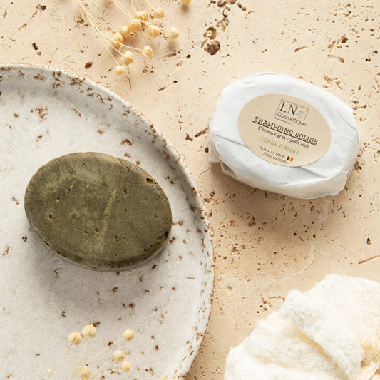 Shampoing solide cheveux gras poudre de neem naturel LN Cosmétique