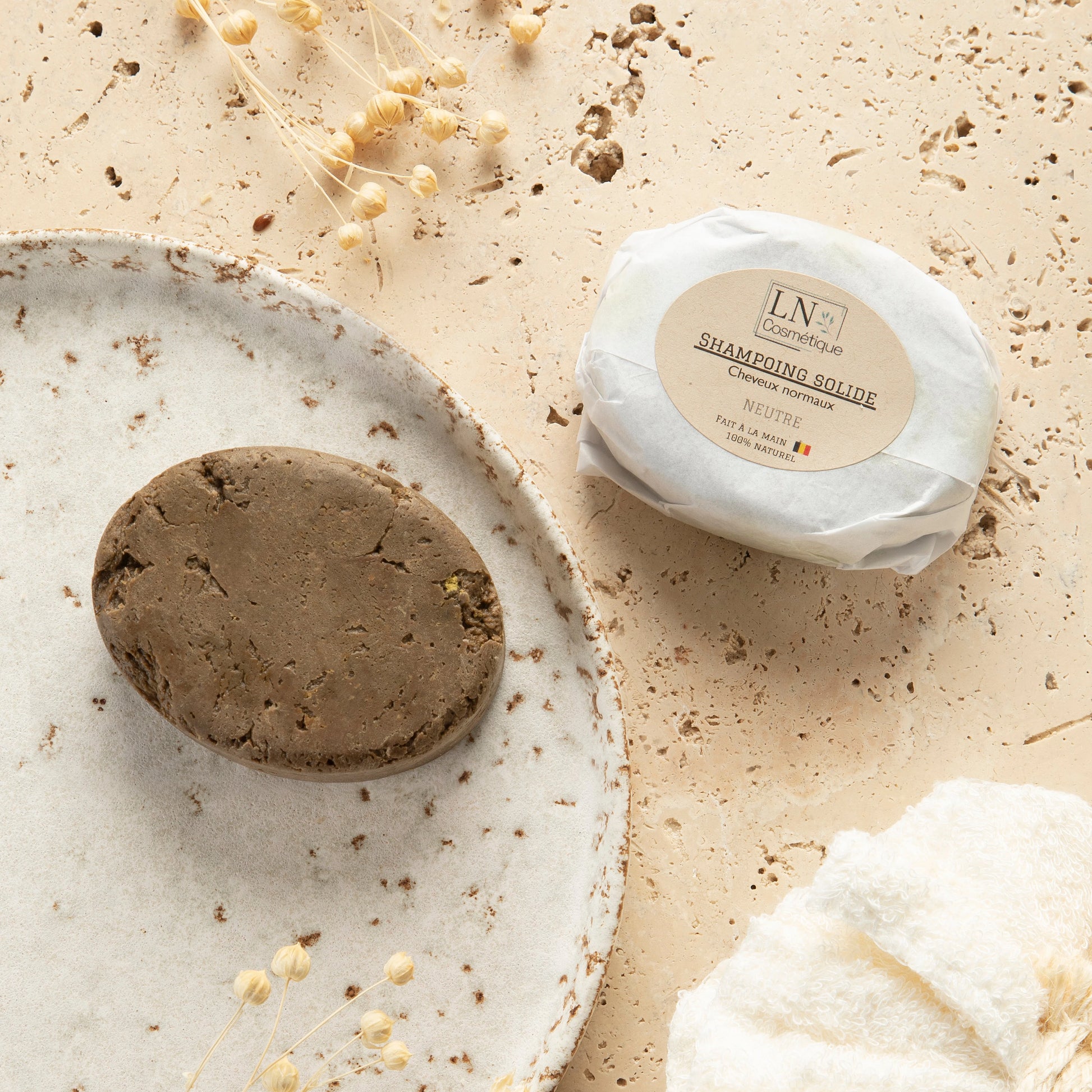 Shampoing solide cheveux normaux neutre poudres indiennes LN Cosmétique