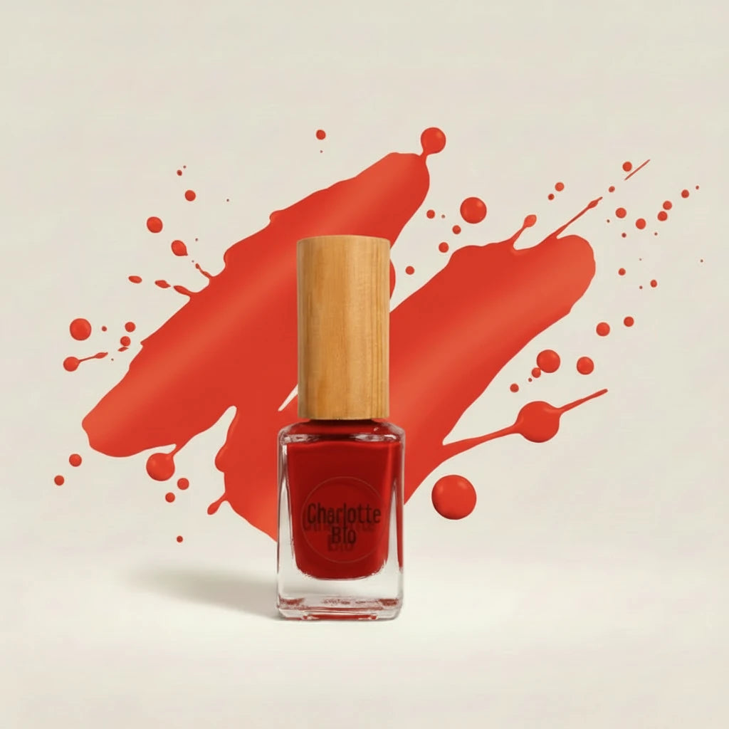 vernis naturel vegan charlotte bio couleur rose corail