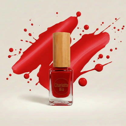 vernis naturel vegan charlotte bio couleur rouge parfait