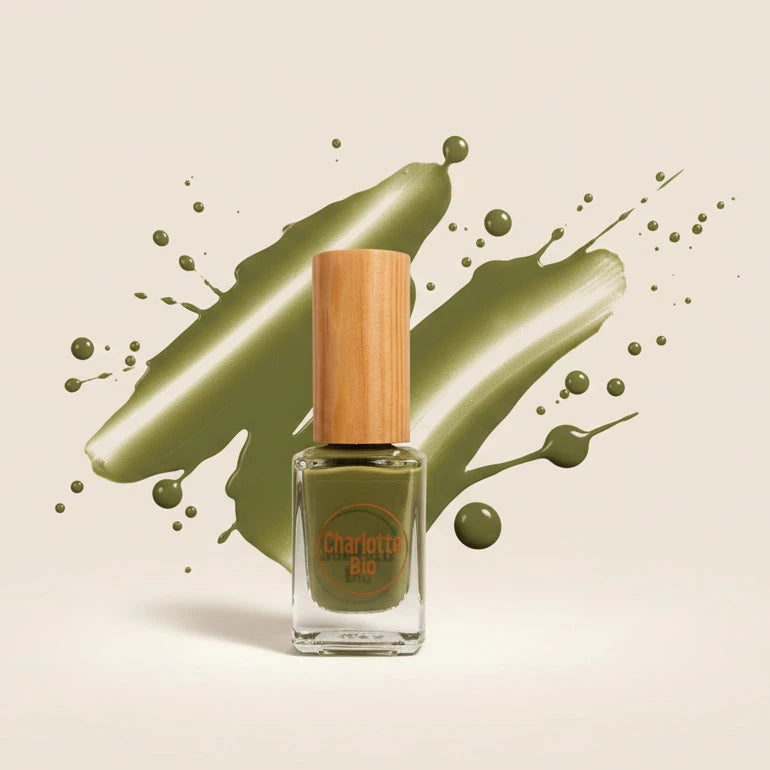 vernis naturel vegan charlotte bio couleur vert kaki